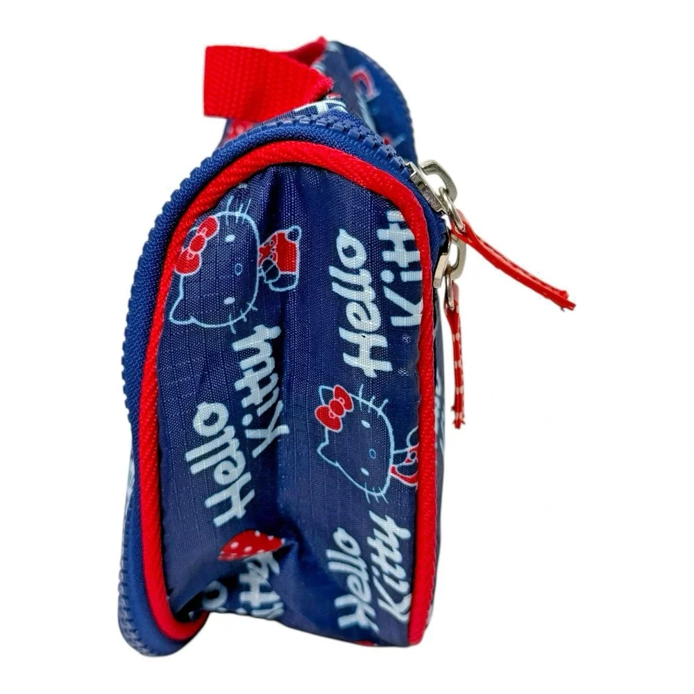 Sanrio‎ Smiles Hello Kitty Navy Red Travel Organizer Hang Up Pouch Makeup Bag
